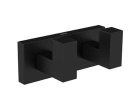 Cabide Duplo Deca Quadratta Black Matte 2062.BL83.MT Cabide Duplo Deca Quadratta Black Matte 2062.BL83.MT