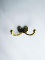 Cabide Duplo Horizontal Zamac Dourado Brilhante Cabide Duplo Horizontal Zamac Dourado Brilhante