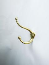 Cabide Duplo Vertical Zamac Dourado Brilhante