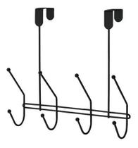 Cabide Eclipse Pendurar Em Metal 4 Ganchos De Porta Arthi