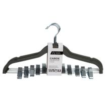 Cabide Emborrachado com 3 Peças Cinza - ACASA