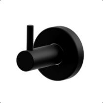 Cabide Gancho Aço Inox e Metal Preto Fosco Acetinado Modelo Athenas