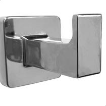Cabide Gancho Cromado Porta Toalha De Rosto Toalheiro Simples Metal Suporte Quadrado Parede Banheiro Pendurador Prata Brilhoso Luxo