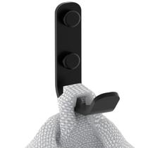 Cabide Gancho De Parede Preto Fosco Para Toalha Plus