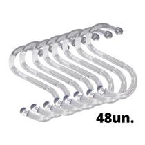 Cabide Gancho Em S Acrílico Calças Jeans Arara - 48 Unidades