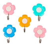 Cabide Gancho Flor Multiuso Colorida Autoadesivo 5 peças Cosy Cabide Gancho Flor Multiuso Colorida Autoadesivo 5 peças Cosy