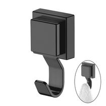 Cabide Gancho Multiuso Com Ventosa Para Toalha Objetos Utensílios Banheiro Preto Fosco - 8056PT Future