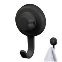 Cabide Gancho Multiuso Com Ventosa Para Toalhas Objetos Utensílios Cozinha Banheiro Preto - 404PT Future