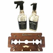 Cabide Gilete Barbeiro Saboneteira Borrifador Jack Daniels Barber Shop Personalizado