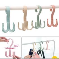 Cabide Giratório 360 4 Ganchos Bolsas Boné Cinto Gravatas Cabide Giratório 360 4 Ganchos Bolsas Boné Cinto Gravatas