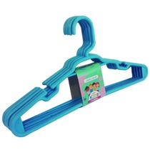 Cabide Infantil 5 Peças ul Reforçado 28X14Cm Trioplast Cabide Infantil 5 Peças ul Reforçado 28X14Cm Trioplast