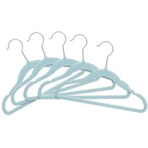 Cabide Infantil Aveludado 5 Peças Azul Buba Cabide Infantil Aveludado 5 Peças Azul Buba