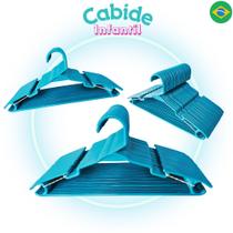 Cabide infantil azul 50 unidades bebê juvenil