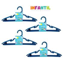 Cabide infantil colorido 100un - azul