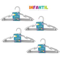 Cabide infantil colorido 50un - branco