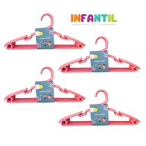 Cabide infantil colorido 50un - rosa