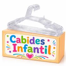 Cabide Infantil de Acrílico Transparente Kit com 50 unidades Cabide Infantil de Acrílico Transparente Kit com 50 unidades