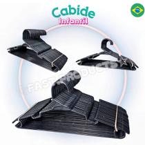 Cabide Infantil Juvenil Bebê kit 50 unidades Preto. - Fast-plastic