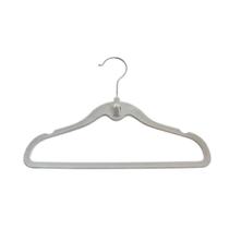 Cabide Infantil Veludo Antideslizante Cinza 5 Unidades