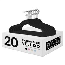 Cabide Infantil Veludo Kit com 20 Cabides Resistente até 2Kg de Roupa