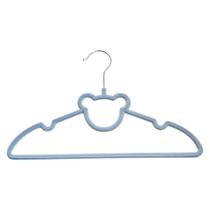 Cabide Infantil Veludo Urso Azul Antiderrapante 5 Un