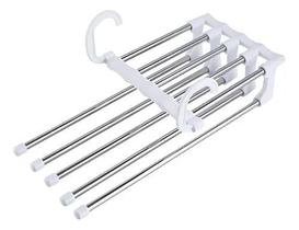 Cabide Inteligente 5 em 1 Inox - Suporte para Calças e Toalhas Cabide Inteligente 5 em 1 Inox - Suporte para Calças e Toalhas