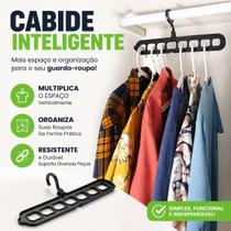 Cabide Inteligente Organizador Multifuncional 7 Cabides Guarda Roupa Cabide Inteligente Organizador Multifuncional 7 Cabides Guarda Roupa