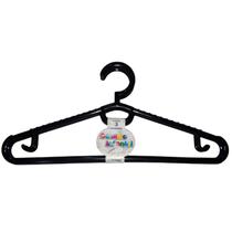 Cabide kit 3 cabide infantil cores diversas ultra resistente e c/ gancho auxiliar
