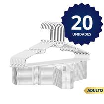 Cabide Kits Cabide Adulto Acrílico Transparente Kit 50 a 10 Cabides Reforçado Organizar Roupas