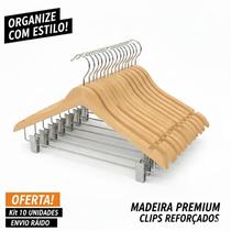 Cabide Madeira Marfim 10 Unidades Presilha Atacado Fukuyama Cabide Madeira Marfim 10 Unidades Presilha Atacado Fukuyama