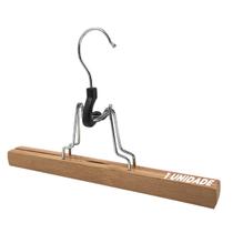 Cabide Madeira Tipo Clip Feltro 25cm P/ Saias Anti Amassados