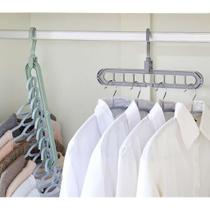 Cabide Mágico Multi-Dobrável 9 Furos Roupa Organizador 1 Unidade