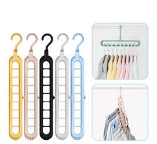 Cabide Mágico Organizador 9 Furos MultiDobrável- 5 UNIDADES