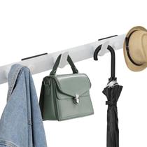 Cabide magnético MUTUACTOR com 4 ganchos brancos para porta de metal