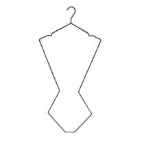 Cabide Manequim Em Arame 4mm. 76 x 3 Cm Cabide Manequim Em Arame 4mm. 76 x 3 Cm