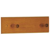 Cabide, martelo de madeira, 30 cm com 2 ganchos de níquel, carvalho médio Cabide, martelo de madeira, 30 cm com 2 ganchos de níquel, carvalho médio