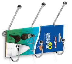 Cabide Maxx com 3 Ganchos em Aço Cromado 058 - Niquelart