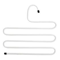 Cabide Metal Multiuso Calças Saias Bermudas 5 Espaços Branco