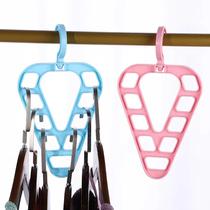 Cabide Multiuso Plástico Com 9 Divisórias Organizar Armário