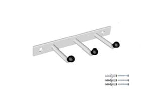 Cabide Multiuso Reforçado Pendurar Roupa E Objetos 3 Ganchos Branco