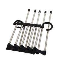 Cabide Multiuso Retrátil Inox com 5 Divisórias para Calças, Blusas, Toalhas e Organização Vertical ou Horizontal