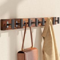 Cabide Orapoke Wall Mount Rústica em madeira de pinho com 8 ganchos Cabide Orapoke Wall Mount Rústica em madeira de pinho com 8 ganchos