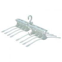 Cabide Organizador 360 Dobrável de Plástico 8 Em 1 Branco Kala