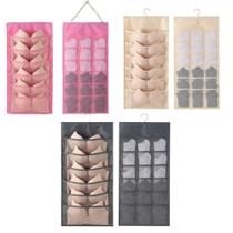 Cabide organizador multifuncional 20 bolsos, divisórias para sutiãs joias e acessórios ideal para closet