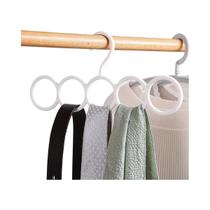 Cabide Organizador Multifuncional De Cinco Anéis Para Roupas E Lenços, Economiza Espaço Para Casa E