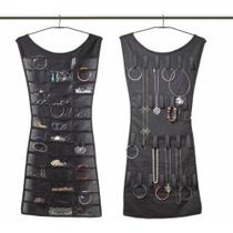 Cabide Organizador Porta Joias Bijuterias Multiuso 2 Em 1 Saco Pendurar Armario Guarda Roupa Brincos Colares Pulseiras