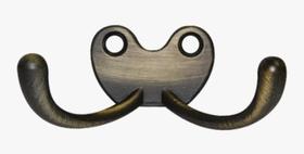 Cabide P/roupa Cabides Gancho Parede Duplo De Metal 10pçs