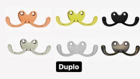 Cabide P/roupa Cabides Gancho Parede Duplo De Metal 6pçs