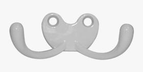 Cabide P/roupa Cabides Gancho Parede Duplo Metal 4 Unidades