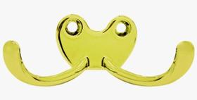 Cabide P/roupa Cabides Gancho Parede Duplo Metal 4 Unidades